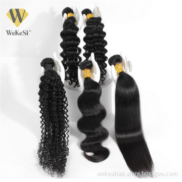 WKS Deep Curly Wave Virgin Human Remy Hair Extension Original Brazilian Human Hair Weave One Bundle Wholesale With Deep Curl